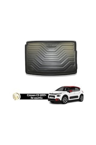 Citroen C3 2017+ Tam Uyumu Kauçuk Bagaj Havuzu