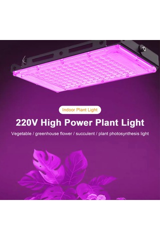 Hfambition Ev Bitkileri İçin Tam Spektrumlu Led Büyüme Lambası, 50w 50 Işık Yuvası, Saksı Çiçekleri Için Diğer