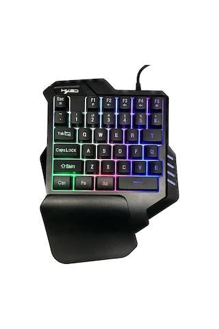 Xindoker "35 Tuşlu Renkli Aydınlatmalı Tek Elle Oyun Klavyesi - Usb Bağlantılı Ve Makro Kayıt Özellikli"