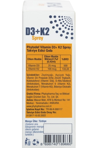 Phytodef D3 + K2 Sprey 25 ML