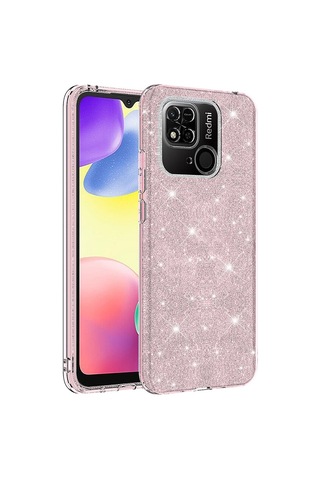 Xiaomi Uyumlu Redmi 10c Kılıf Zore Parıltılı Simli Shining Silikon
