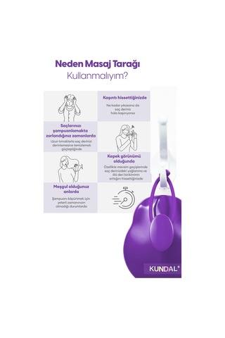 Saç Derisi Masaj Tarağı Kundal Shampoo Brush