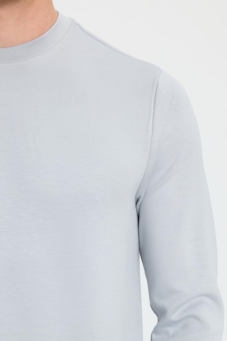 Tudors Erkek Relax Fit Rahat Kesim Uzun Kollu Ekstra Yumuşak Bisiklet Yaka Gri Sweatshirt-41867 Gri