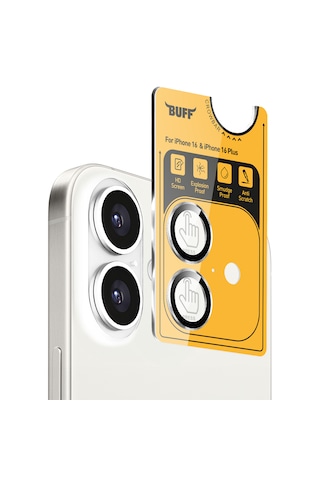 Buff Apple Uyumlu iPhone 16 Plus Metal Kamera Lens Koruyucu Silver