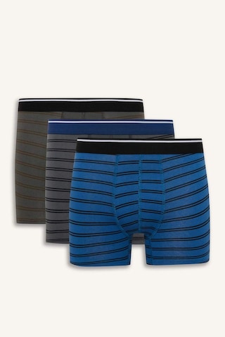 Defacto Regular Fıt Çizgili 3lü Boxer G8165ax26spbe376 Mavi-be376