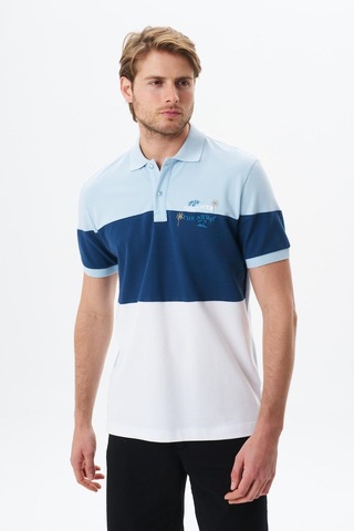 Arma Erkek Regular Fit % 100 Pamuk Pike Polo Yaka Tişört Y29374355302 Mavi-m1 Mavi