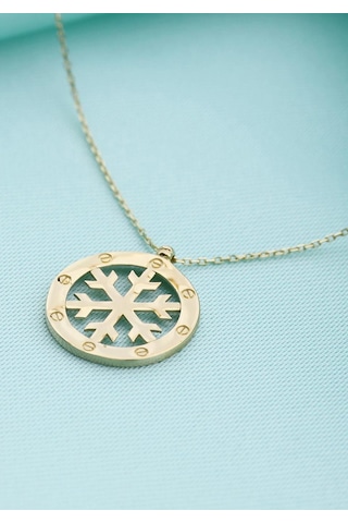 14k Altın Kartanesi Kolye 4n28319 Sarı