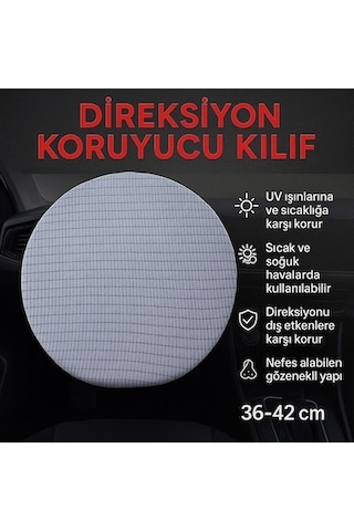 Volvo Xc60 Yeni Uyumlu Direksiyon Koruyucu Kılıf Beyaz