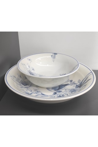 Güral Porselen Kus 6 Kişilik 12 Parça Tabak Set Tabakvekase