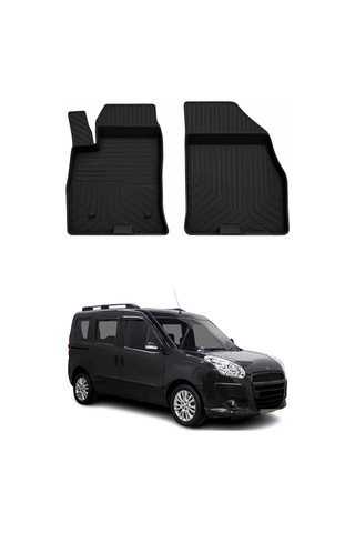 Opel Combo D 2010-2019 Uyumlu 4d Ön Havuzlu Paspas Kauçuk Siyah 2 Parça