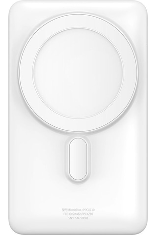 Baseus MgSafe Overseas 20W 10.000 mAh Stant Özellikli Kablosuz Şarjlı Powerbank Beyaz