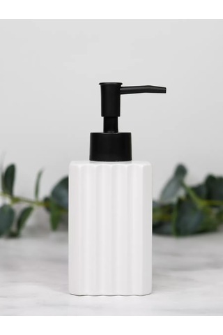 Denezo Sıvı Sabun İçin Seramik Dozajlayıcı, Banyo Dispanseri 211382803 Beyaz