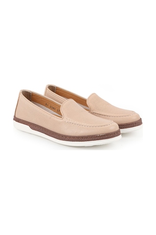 Libero L10.2080 Kadın Casual Jüt Detaylı Lazer Kesim Slip-on Ortopedik Comfort Anne Ayakkabısı Bej