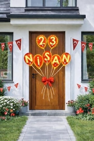 122 Parça 23 Nisan Dekoratif Süsü Flama Okul Süsü, Atatürklü Balon, Türk Bayrağı Pano Süsleri Yeni 2026