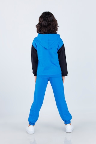 Erkek Çocuk Leader Baskılı Örme Basic Eşofman Takımı Mavi
