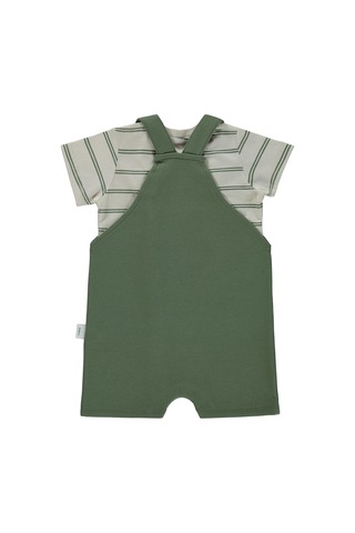 Civil Baby Çizgili Tişört 2'li Set 6-18 Ay Slopet - Haki