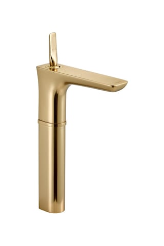 Fk-5122 Yüksek Lavabo Bataryası Mat Altın Altın