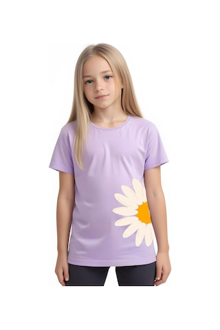 Fyk Kids Kız Çocuk 3'lü - Papatya-girls Baskılı Tişört Çok Renkli