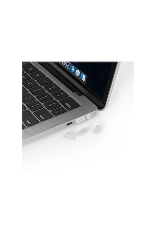 Usb-c Ve 3.5mm Jack Toz Tıkacı Seti Telefon Tablet Laptop Port Koruyucu Silikon Kapak 5li Set Şeffaf