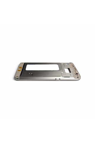 G935 Orta Kasa Galaxy S7 Edge Uyumlu Siyah Renk Orta Kasa Çerçeve + Ses Açma On Off Tuş Plastik Kamera Camı Koyu Gri Gri - Siyah