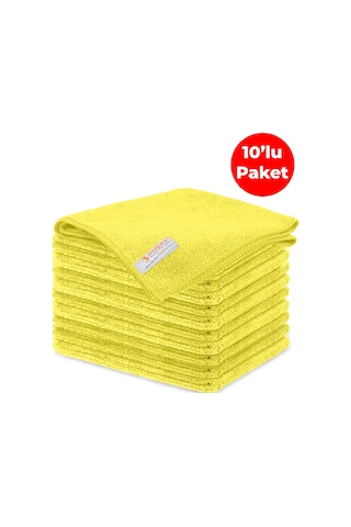 Mulpex Mikrofiber Genel Temizlik Bezi Sarı 40X40 cm. - 10 Adet