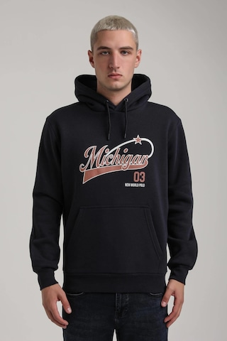 Kapüşonlu Lacivert Slim Fit Full-zip Sweatshirt 24fwm64079 Lacivert