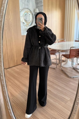 Alpaka Kürk - Siyah Siyah