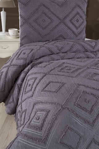 Çeyiz Diyarı Samira 2 Parça Tek Kişilik Pike Takımı Antrasit Antrasit