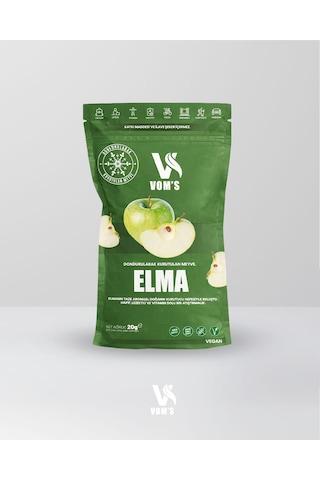 Voms Dondurularak Kurutulmuş Meyve Cipsi - Freeze Dried Elma 20gr 20 G