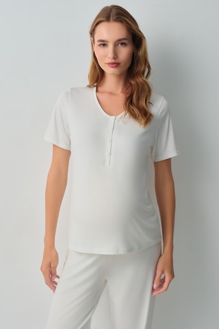 Suwen Pearl Hamile Lohusa Pijama Takımı Wsh10510180036 Ekru
