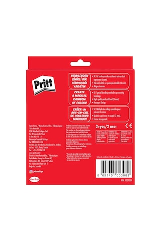 Pritt Kuru Boyalar, Canlı Renklerde Boya Kalemi, Açması Kolay Ve Dayanıklı Silinebilir Kalem, Yumuşak Mineli Resim Genel