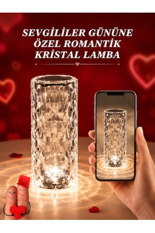 Sevgililer Günü İçin Hediye Kristal Lamba Sevgiliye Hediye Usb Şarjlı Gece Lambası Kopya