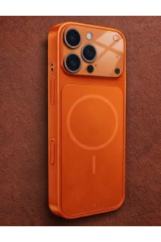 Ag Glass Apple Uyumlu iPhone 16 Pro Telefon Kılıfı Turuncu