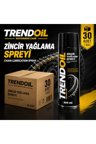 TRENDOİL Motosiklet Zincir Yağlama Spreyi 500 Ml 30 Adet