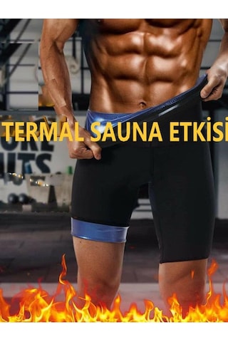 Mistirik Sauna Model Yüksek Bel Yağ Yakma Etkili Şort Siyah