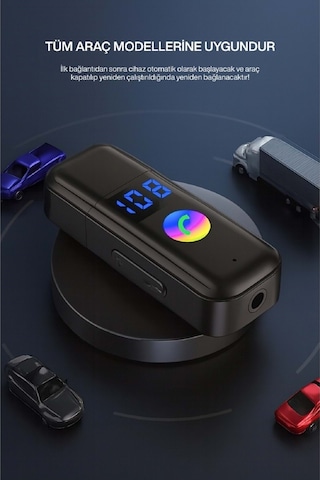 Concord Bt-16 2in1 Bluetooth Alıcı Usb-aux Kablo Ses Kontrol Ekran Araç İçi Handsfree Ve Müzik