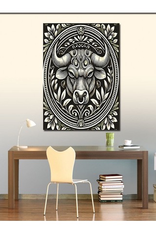 Kanvas Tablo Mandala Boğa Deseni 70cmx100cm