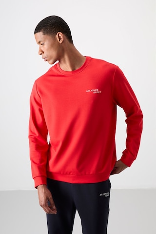 Tommy Life Fiesta - Lacivert Pamuklu Kalın Yumuşak Dokulu Comfort Fit Nakışlı Erkek Eşofman Takım - 85254 Kırmızı - Lacivert