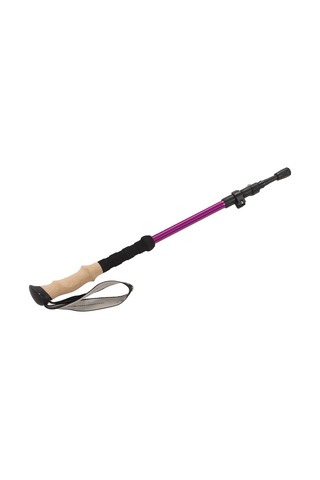 Mor 6061 Alüminyum Alaşımlı Teleskopik Yürüyüş Bastonu Kilitli Mantar Saplı 3 Bölmeli Düz Saplı Yürüyüş Bastonu Diğer