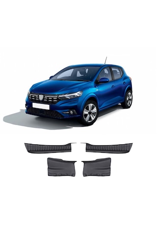 Dacia Sandero Stepway Uyumlu 2021 Ve Üzeri Abs Bagaj Koruma Eşiği 4 Parça Bagaj Döşeme Kapağı