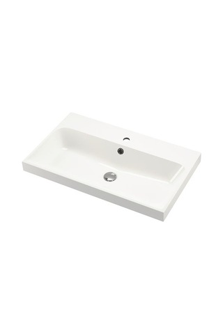 Ikea Backsjön Lavabo, Beyaz, 80x48 Cm