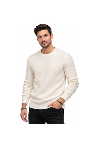 Classics Men Turbulance Slim Fit Bisiklet Yaka Uzun Kol Erkek Triko - 7529 Ekru