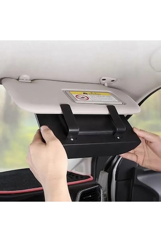 Aubyhe Oto Arka Pencere Bezi Tutucu - Siyah Oto Dekorasyon Aksesuarı, Kolay Erişimli Oto Bezi Saklama Kutusu