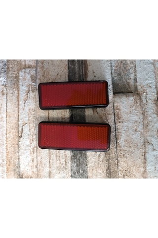 Motosiklet Uyumlu Reflektör Kırmızı Dikdörtgen 3.5cm X 9cm
