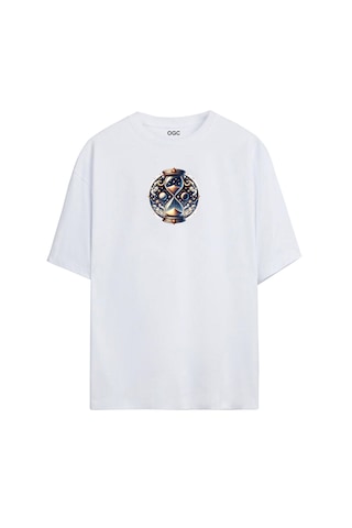 Ogc Kum Saati Oversize Unisex T-shirt Beyaz