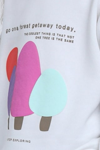 Xo Kids Kız Çocuk Sweatshirt 1-4 Yaş 1747 Beyaz