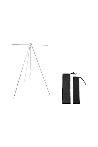 Açık Alüminyum Alaşım Asılı Tripod Kamp-gümüş Gümüş