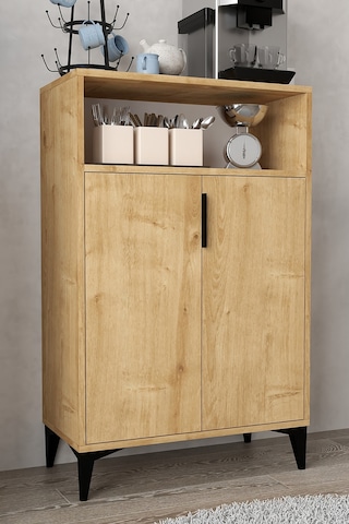 1203 Ada Çok Amaçlı Dolap , Kahve Köşesi , Kiler Dolabı , Mutfak Standı 2 Kapılı - Safir Safir