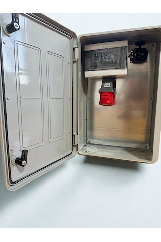 22 Kw 5/32 Vıko Pano 60 40 20 Cm Seyyar Taşınabilir Elektrikli Araç Şarj Cihazı Kombinasyon Kutusu Besleme Panosu Kullanıma Hazır Vıko/panasonic Sigorta Ve Kaçak Akım Rolesi 22kw 22.0 KW