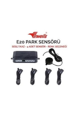 Inwells E20 Park Sensörü Uyarı Sesli - Ekransız Beyaz